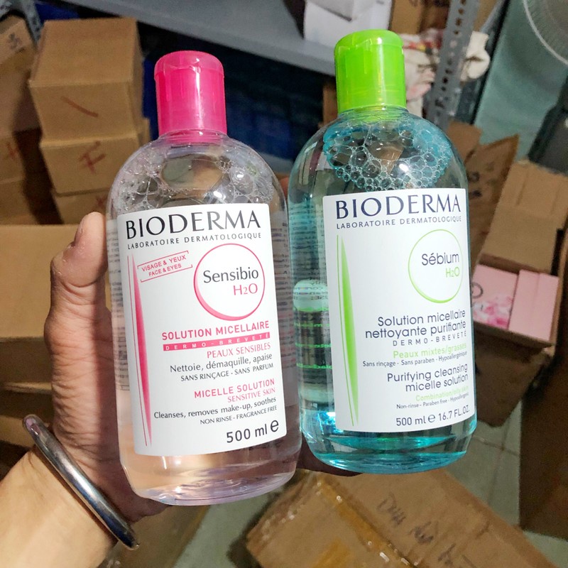 Nước tẩy trang Pháp bioderma 500ml dành cho da dầu và da mụn | BigBuy360 - bigbuy360.vn