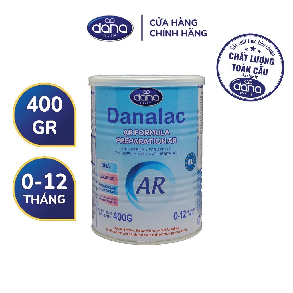Sữa công thức Danalac cho trẻ hay nôn trớ, trào ngược nhẹ Danalac Anti-Reflux (DANALAC AR) - Hộp 400gr