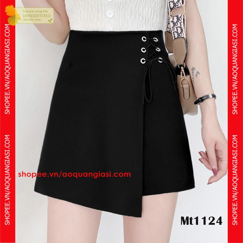 Quần Giả Váy Vạt Xéo Khoen Dây Mt1124 aoquangiasi.com
