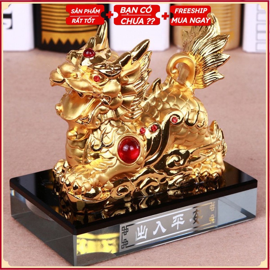 Tượng Kì Lân Cao Cấp FK6 2018 Trang Trí Ô Tô, Decor Gia Đình