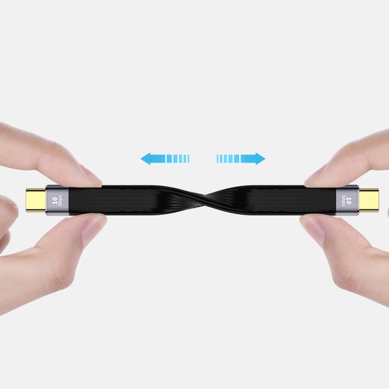 Cáp sạc ngắn loại C sang USB C tương thích với Galaxy S10 S9 Note 9/8 10Gbps