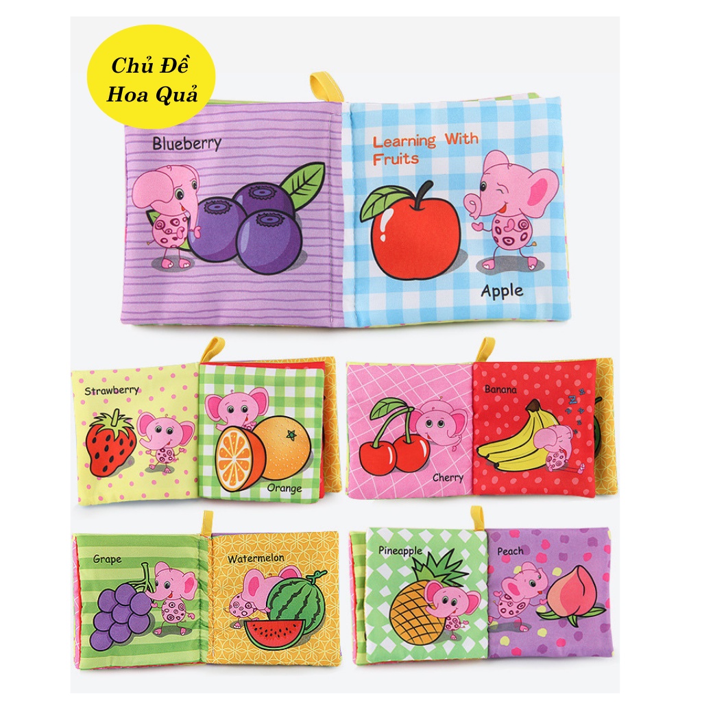 Sách Vải Cho Bé Sơ Sinh Chất Liệu Mềm Mại An Toàn SV05
