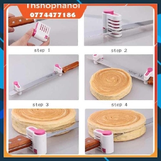 Combo dụng cụ cắt bánh 30cm và bộ 2 kẹp phân tầng cắt bánh