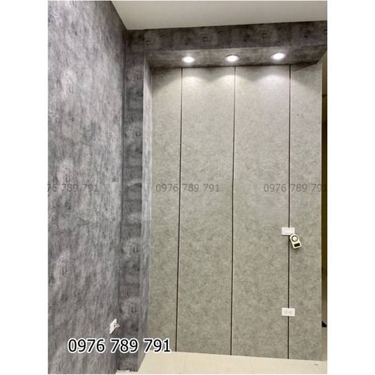 Giấy Dán Tường Giả Bê Tông Xi Măng Hàn Quốc Cho Phòng Ngủ Lụa Không Keo ODINX