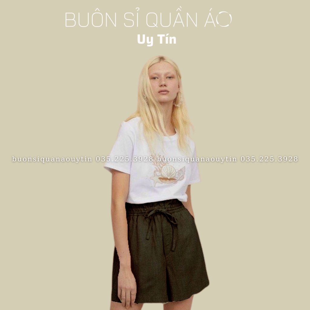 Quần short nữ cạp bèo vải đũi 3 màu 626