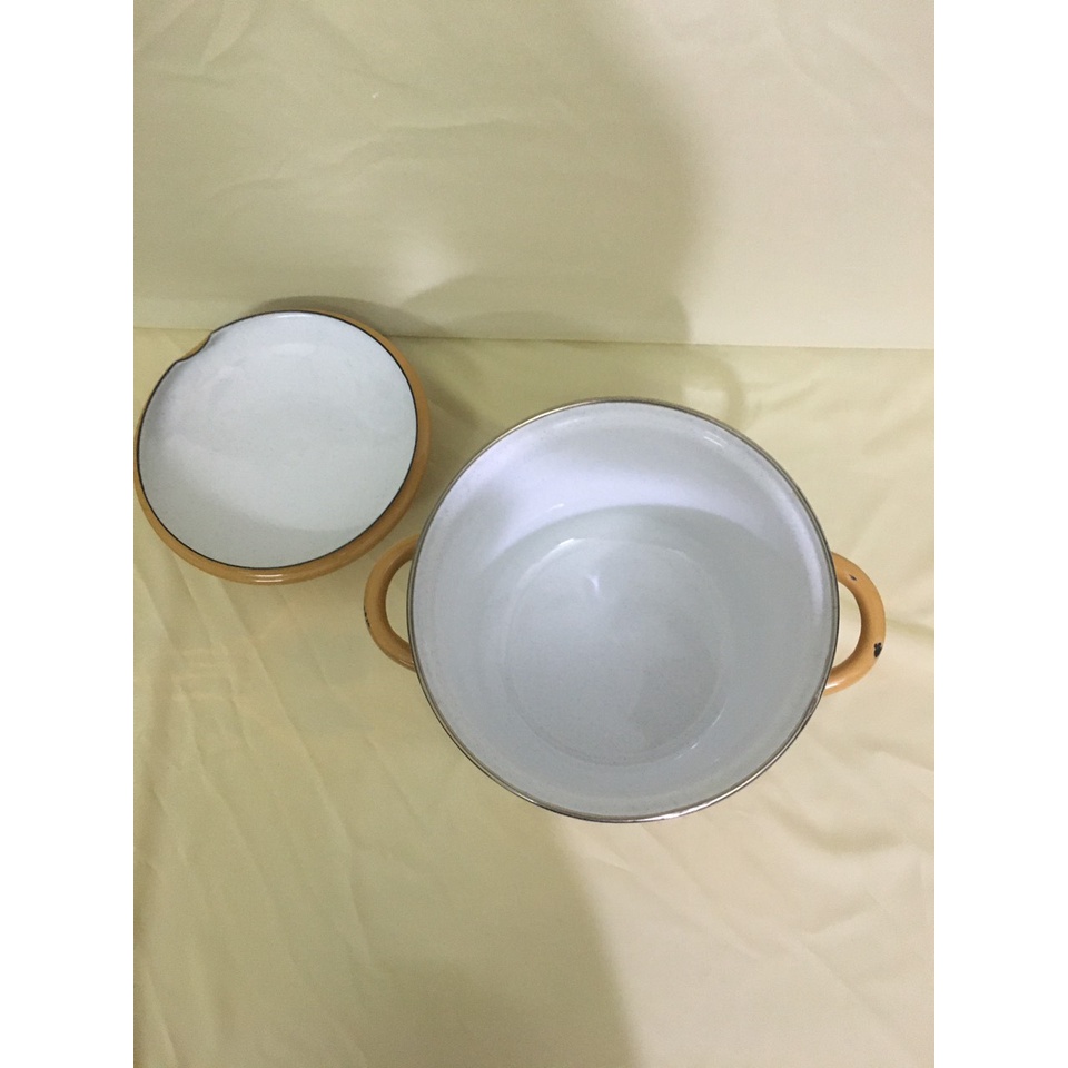 Nồi men luộc nội địa Nhật, size 21cm, cao 18cm (mã 704), Dùng được bếp từ