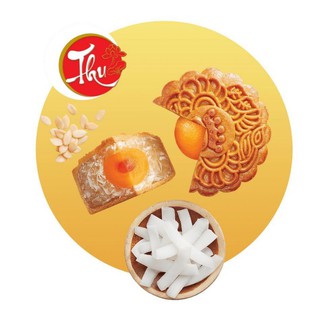 (7) SỮA DỪA HẠT DƯA 2 TRỨNG 210G -BÁNH TRUNG THU KINH  ĐÔ + HỘP ĐỰNG