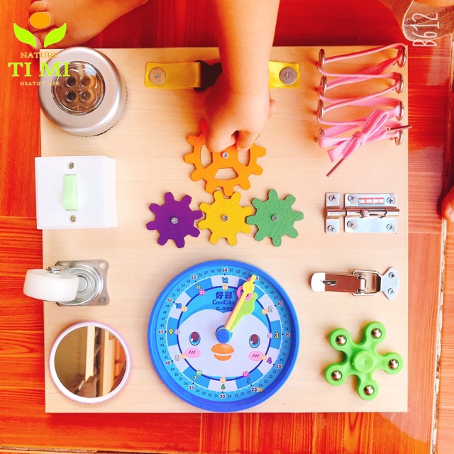 Bảng bận rộn 💖 Busy board 💖 Đồ chơi thông minh cho trẻ từ 6 tháng tuổi theo phương pháp montessori