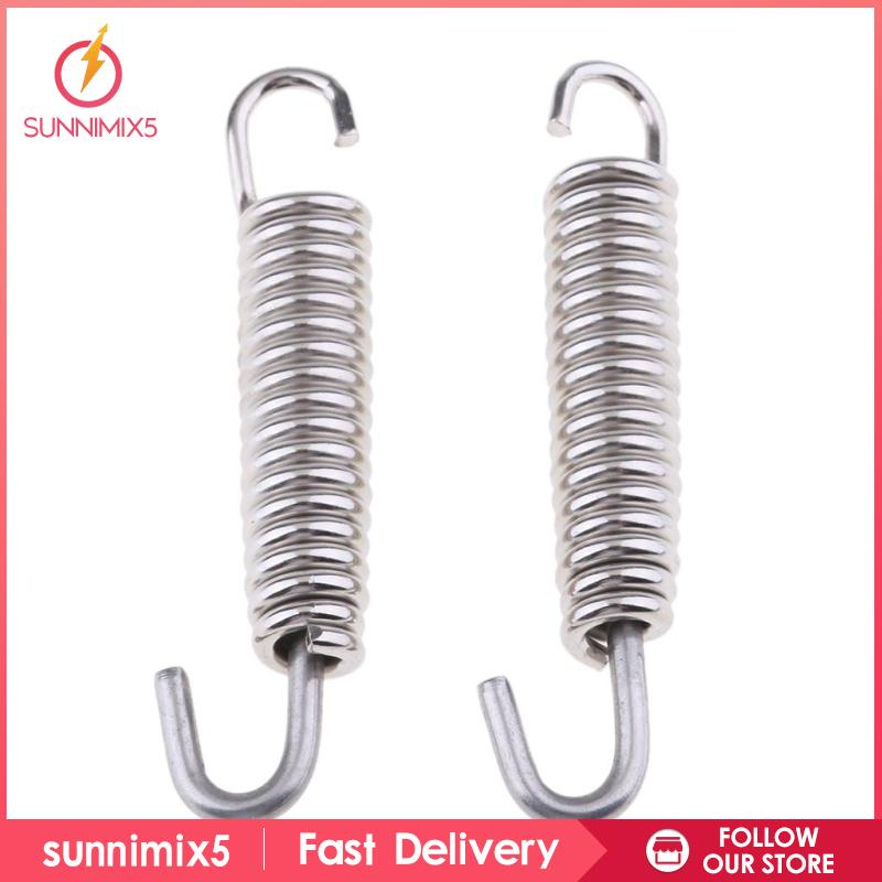 Set 2 Móc Lò Xo Giảm Thanh 65mm Bằng Thép Không Gỉ Chuyên Dụng Cho Ống Pô Xe Máy