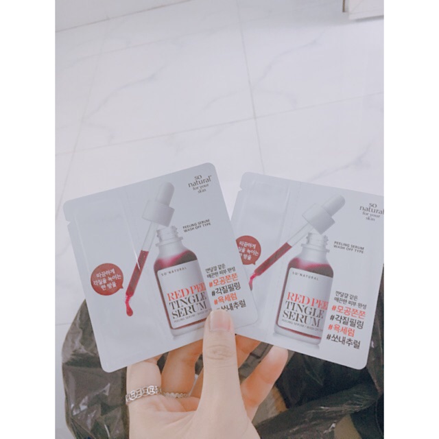 Sample Tái Tạo Và Phục Hồi Da So Natural Red Peel Tingle Serum [2ml]