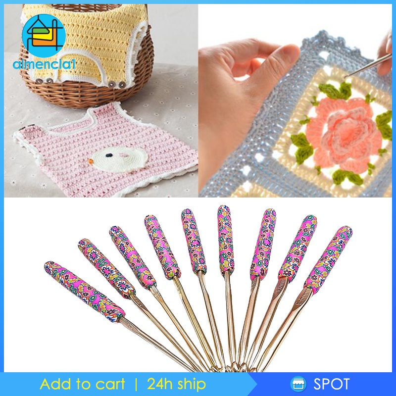 Set 9 Kim Móc Len Mềm 2.5mm-6.5mm Nhiều Màu Sắc Dành Cho Nữ