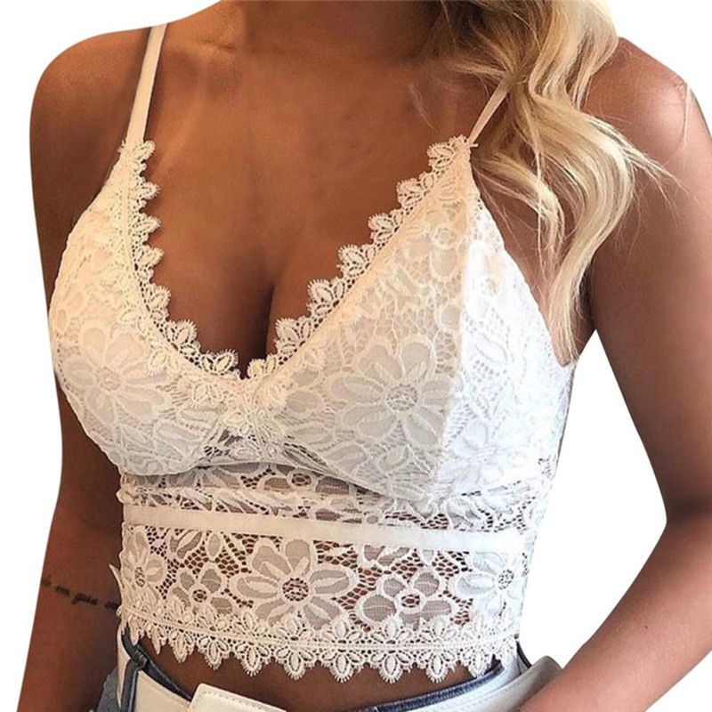Áo Bralette Ren Hoa Cổ V Gợi Cảm Nữ Tính