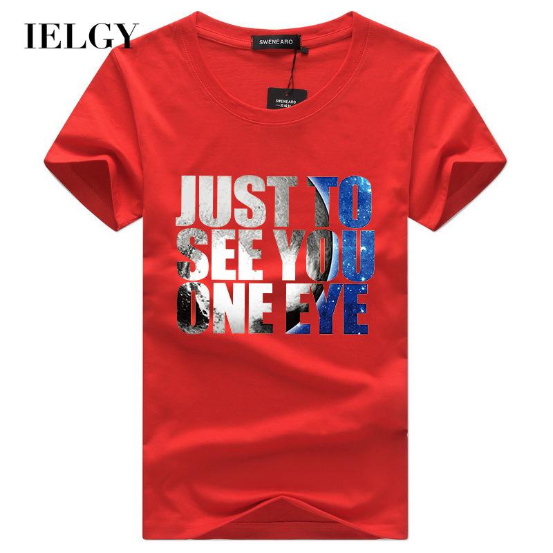 Áo Thun Cotton Tay Ngắn Mềm Mại Co Giãn Thoáng Khí In Chữ Nhiều Màu Tùy Chọn Cho Nam