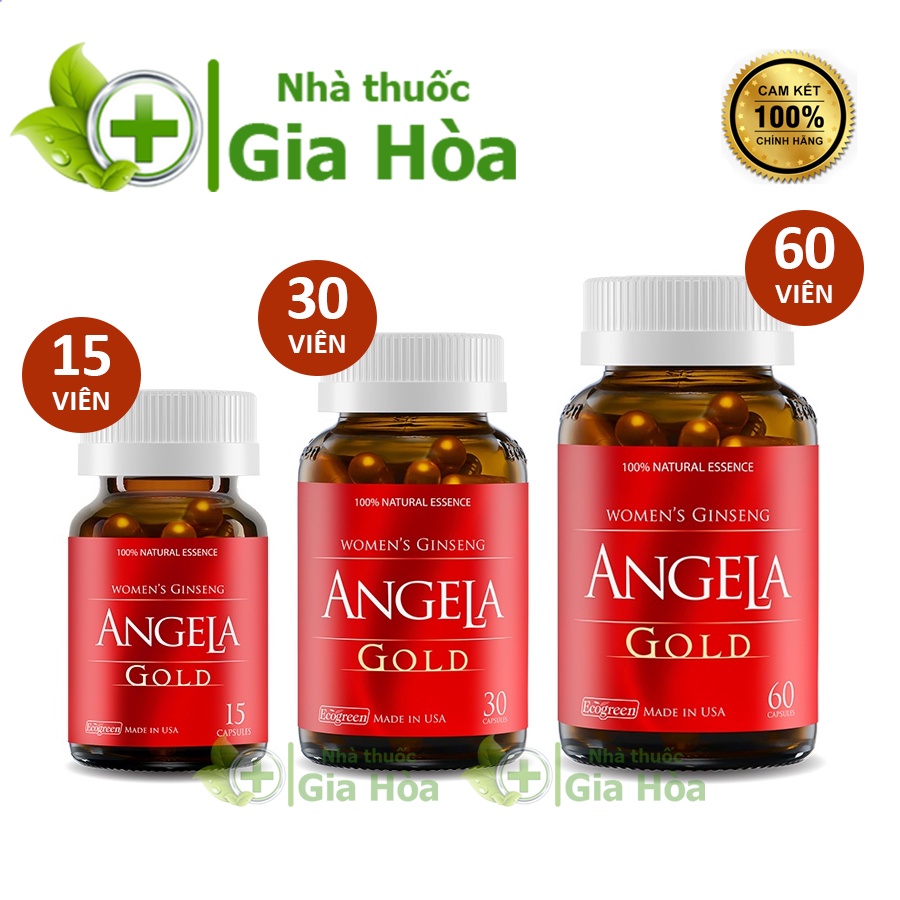 [CHÍNH HÃNG ĐỦ TEM] ANGELA GOLD - Viên uống sâm tăng cường sinh lý nữ, đẹp da, chống lão hoá, khó chịu (tiền) mãn kinh
