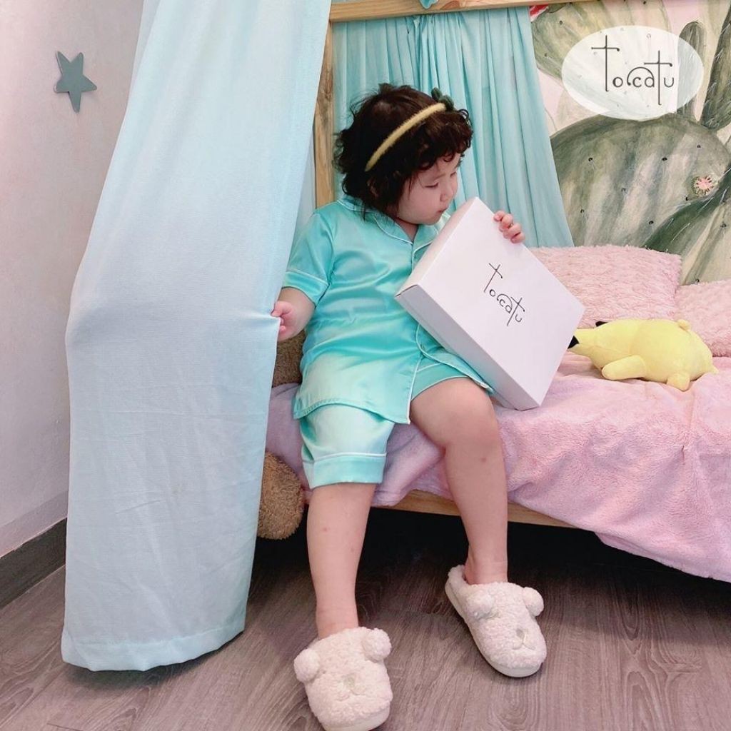 [HÀNG LOẠI 1]PIJAMA Lụa Cộc Tay Cho Bé Từ 6 Tháng Đến 10 Tuổi Cực Kì Mềm Mại Và Thoải Mái 001