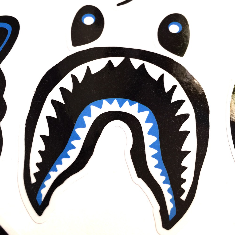 Team Dán Xe Máy Cá Mập - Hình Dán Sticker Trang Trí Mũ Bảo Hiểm Xe Máy - Chống Thấm Nước