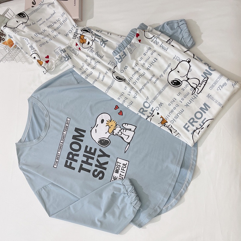 Bộ Ngủ Nữ Thu Đông Đồ Bộ Pijama Mặc Nhà Dài Tay Chất Cotton Thun Co Giãn LATOZIA TD05 | BigBuy360 - bigbuy360.vn