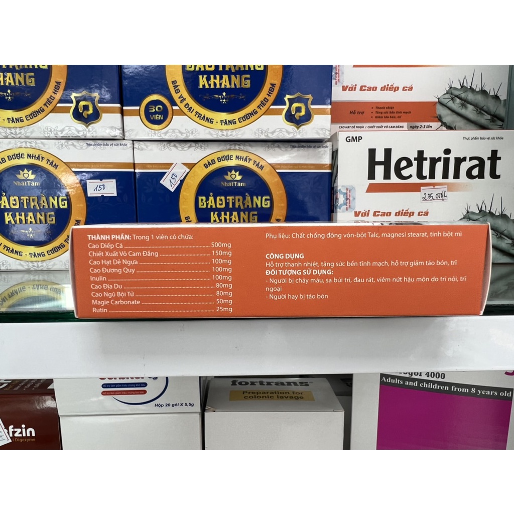 Viên Uống Cải Thiện Hetrirat Giúp Ngừa Trĩ, Cải Thiện Các Triệu Chứng Của Trĩ (Chảy Máu, Sa Búi Trĩ, Đau Rát)