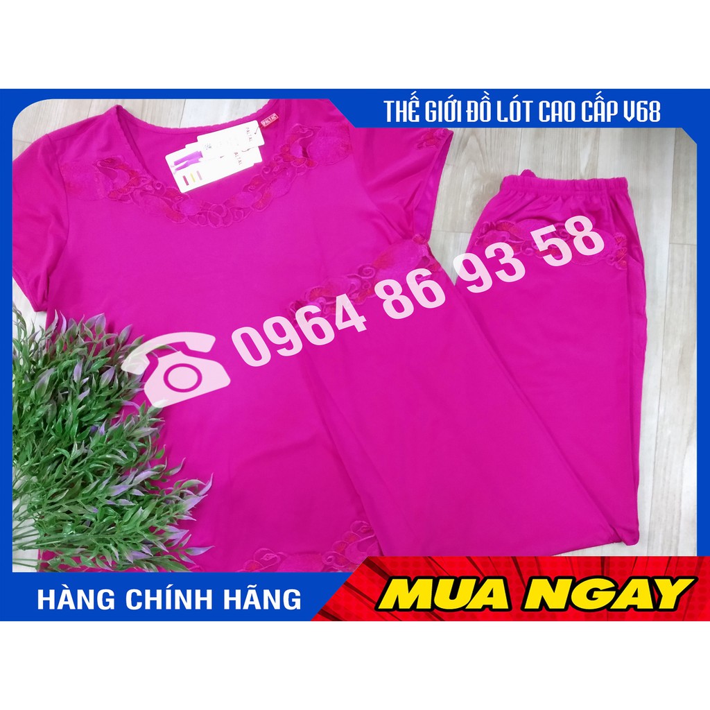 Bộ quần áo nữ mặc nhà, cộc tay quần dài thun lạnh Paltal 130709