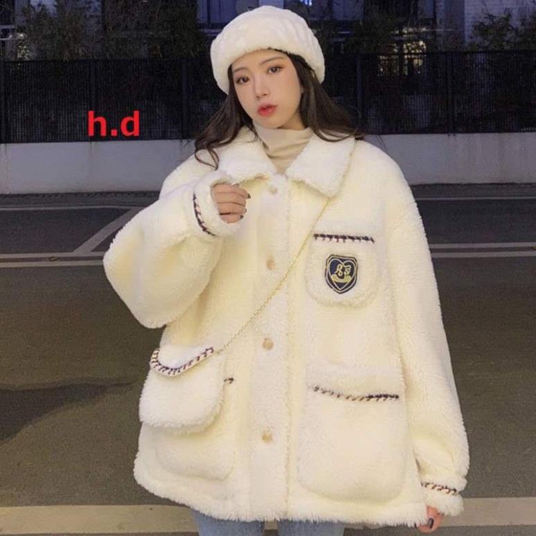 Áo lông tiểu trắng thư kèm túi xích HD