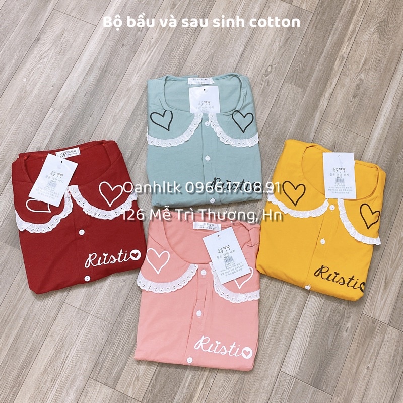 Bộ bầu &amp; sau sinh cotton đẹp loại 1( 40-70kg)