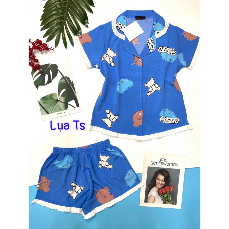 Set bộ đùi lụa pijama mặc nhà