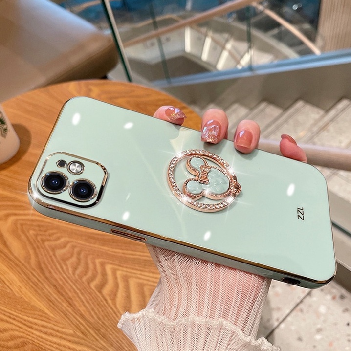 Disney Ốp Điện Thoại Hình Mickey Minnie 3D Cho iPhone 6 + 6s + 7 + 8 + xs max xr 11 pro max 12 pro max 13 pro max 14 + 14 pro max