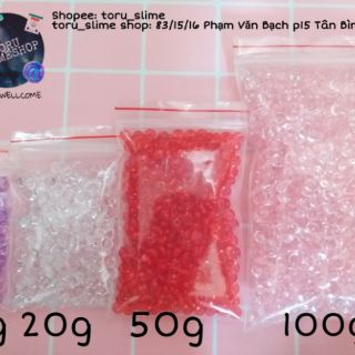 [Hỏa Tốc - HCM ] Hạt Nhựa cứng Fishbowl 100g trang trí Slime