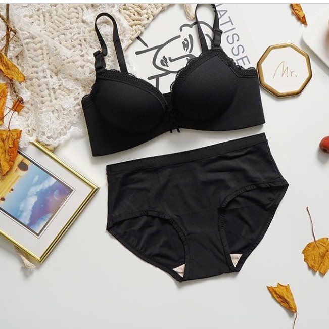 [SET] Bộ Áo Lót Quần Lót Nữ Đúc Su Cao Cấp, Áo Ngực Su Viền Ren Không Gọng Đệm Dày Nâng Ngực Tạo From Cực Đẹp SUIT688