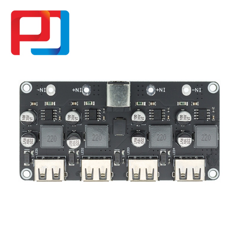 1 Mô Đun Hạ Áp USB QC3.0 QC2.0 USB DC-DC 6-32V 9V 12V 24V Sang Bảng Mạch Sạc Nhanh 5V