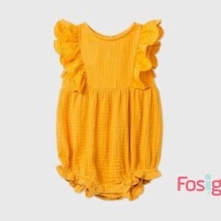 [5-12kg] Romper Đùi Bé Gái CJ - Vàng Trơn