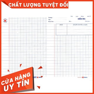 2 tập (12 tờ đôi) Giấy kiểm tra cấp 1 Hồng Hà