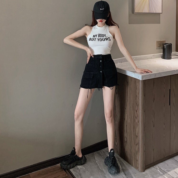 Ulzzang ( 얼짱) - QUẦN SHORT JEANS NỮ GIẢ VÁY