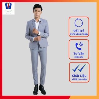 Bộ vest nam cao cấp nhiều màu 1 khuy full size