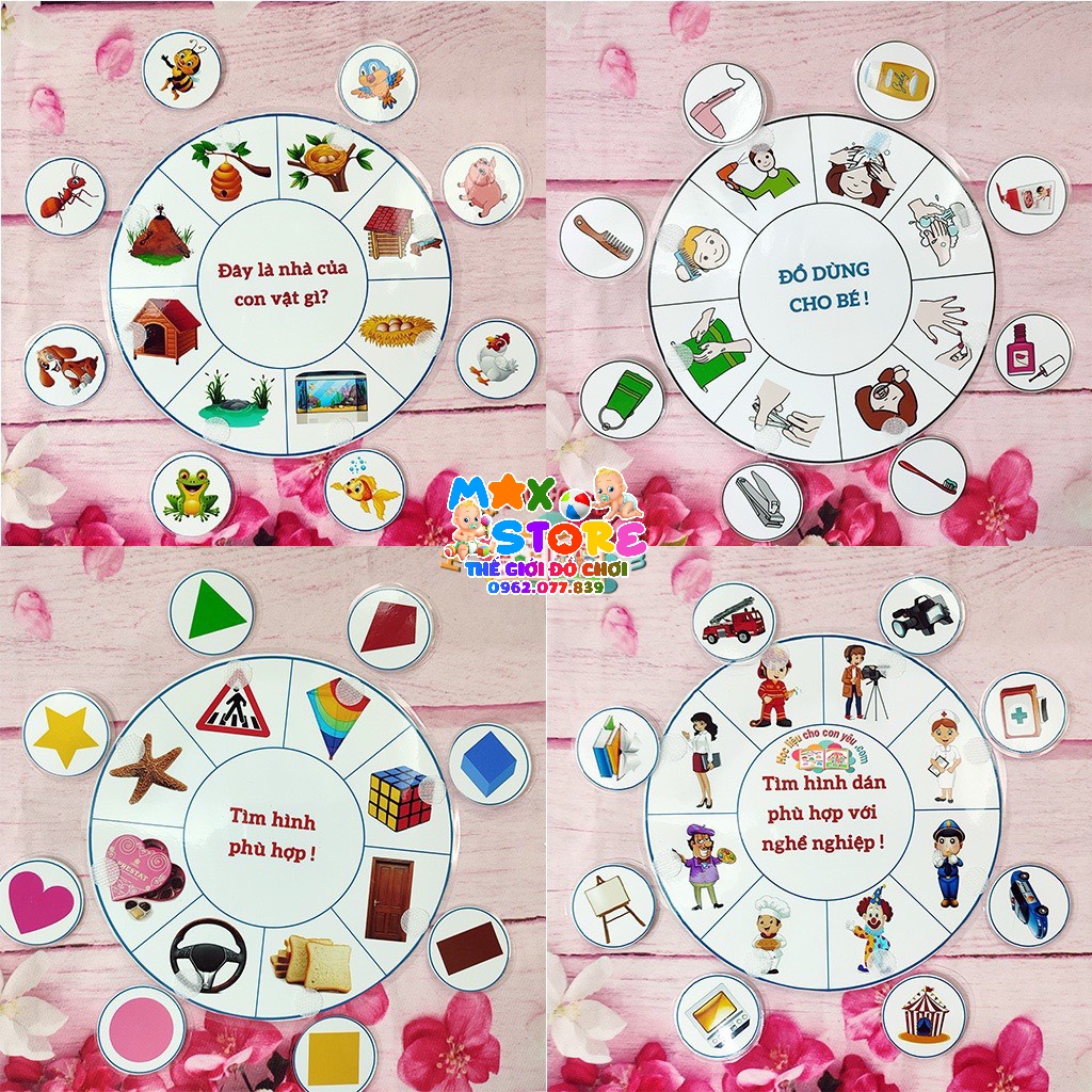 HỌC LIỆU TỔNG HỢP DÁN TRÒN 10 CHỦ ĐỀ GIÚP BÉ THÔNG MINH