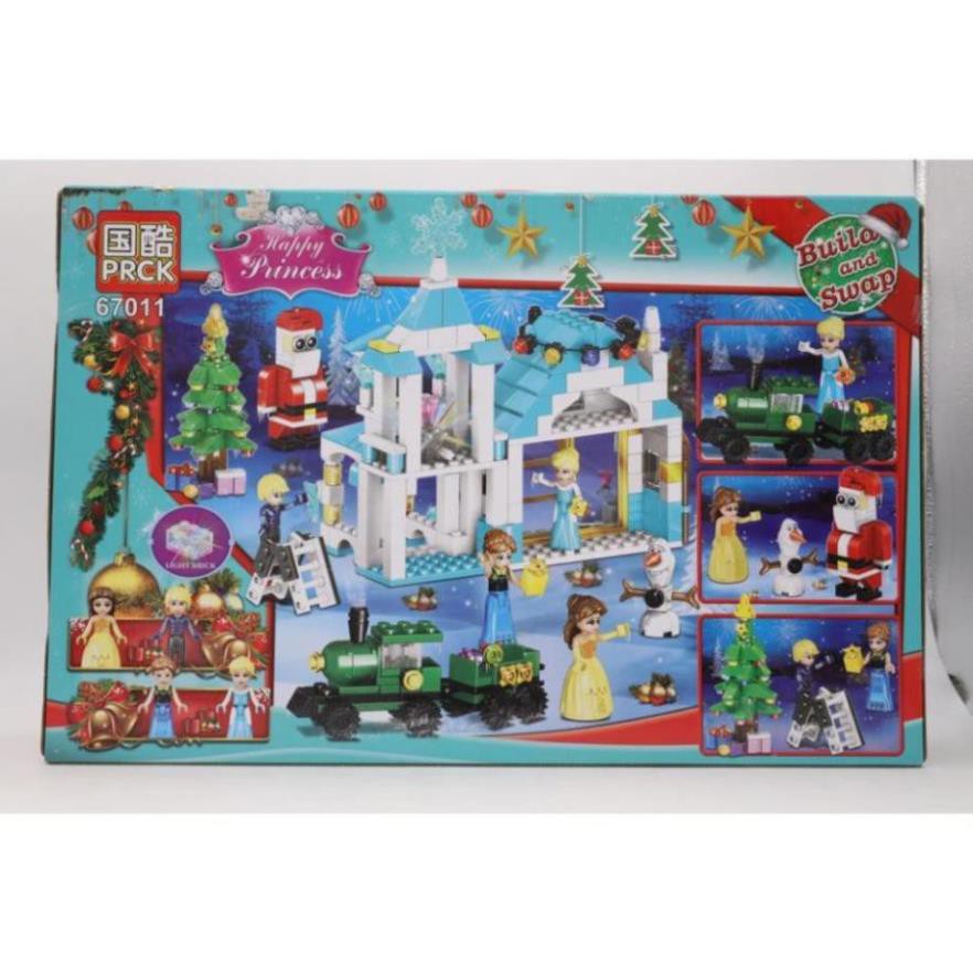 Lego Ghép Hình Lâu Đài Búp Bê Elsa 392 Miếng Ghép