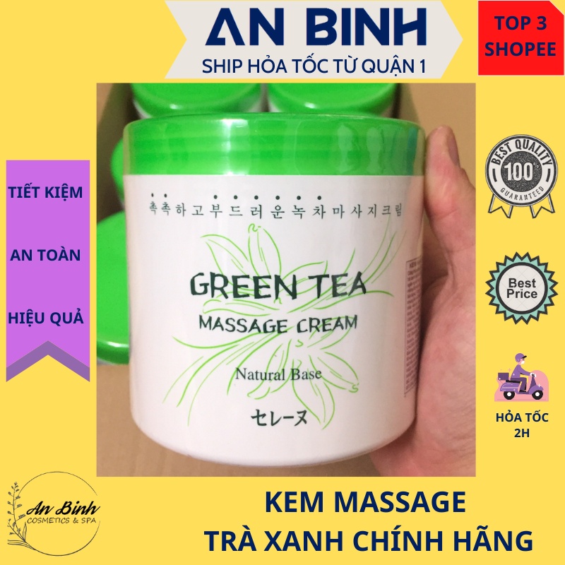 (Q1-HCM) Kem Massage Trà Xanh - Green Tea Massage Cream - An Bình Cam Kết Chính Hãng