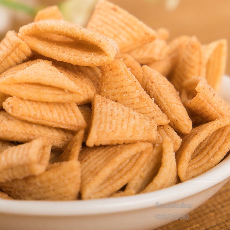 500G Snack Bắp Nón Tam Giác giòn tan tẩm vị, đồ ăn vặt