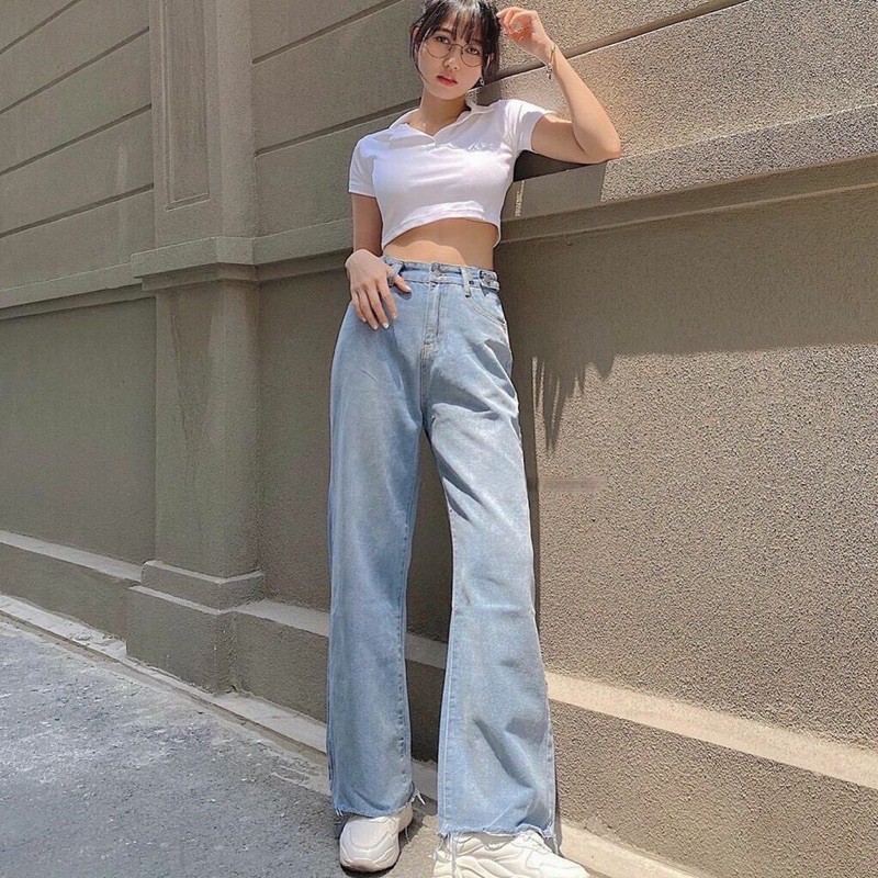 Áo croptop polo nữ cổ bẻ trơn basic ulzzang 🌸 Áo phông cộc tay nữ chất thun co giãn