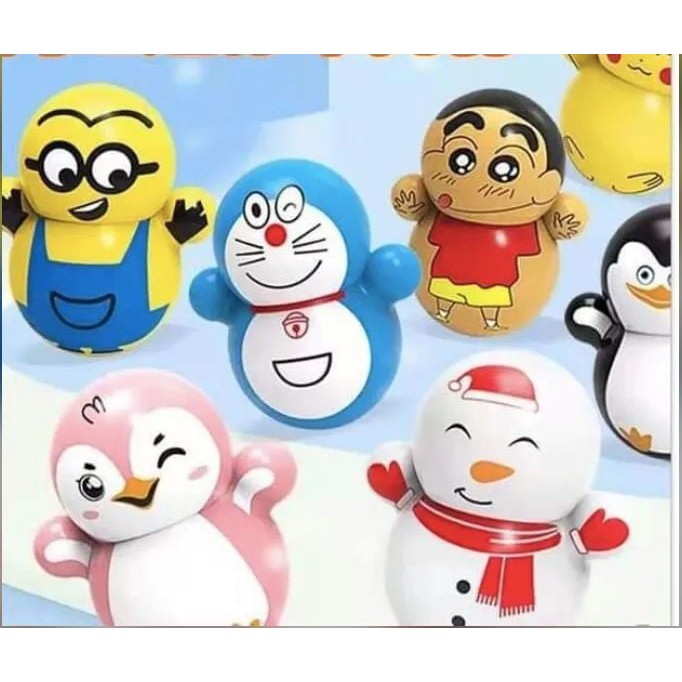 [SSALE giảm 100% đơn 50k] đồ chơi lật đật mini squid game, lật đật doraemon cho bé siêu dễ thương (1