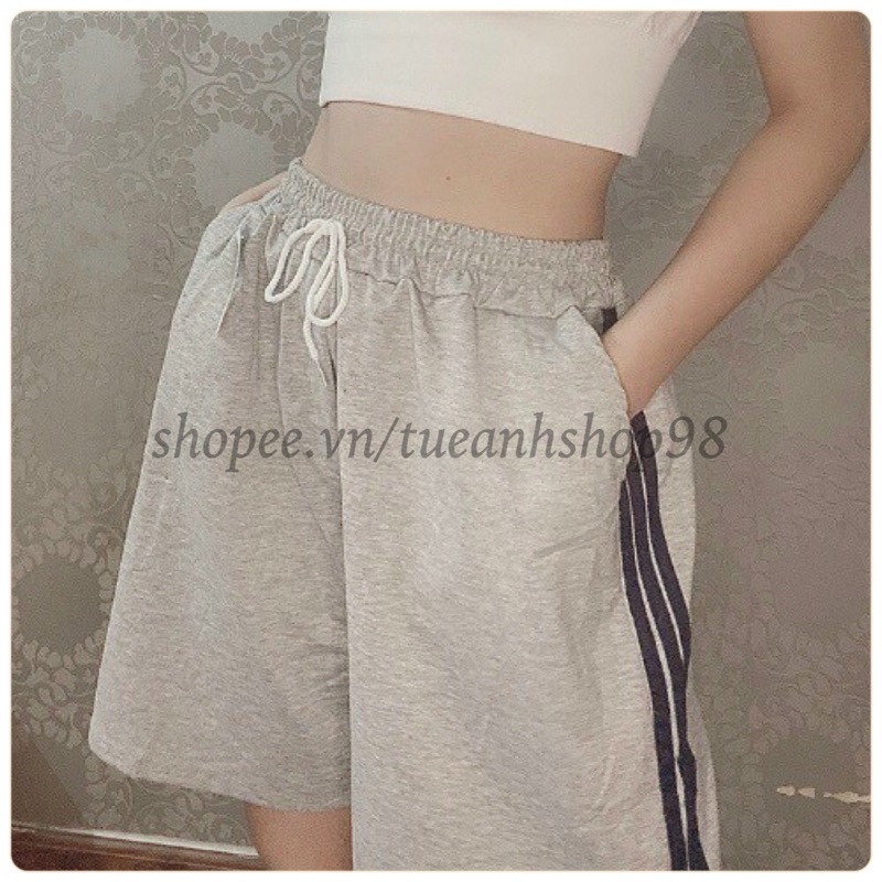 Quần Short 3 Sọc Unisex Nam Nữ Freesize 38-70kg - TUEANHSHOP