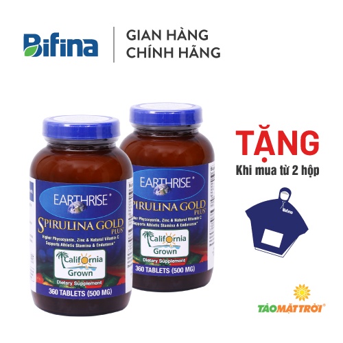 [Chính Hãng] [Combo 2 lọ 360 viên] Tảo mặt trời tăng cân - Siêu thực phẩm xanh cho người gầy của Mỹ