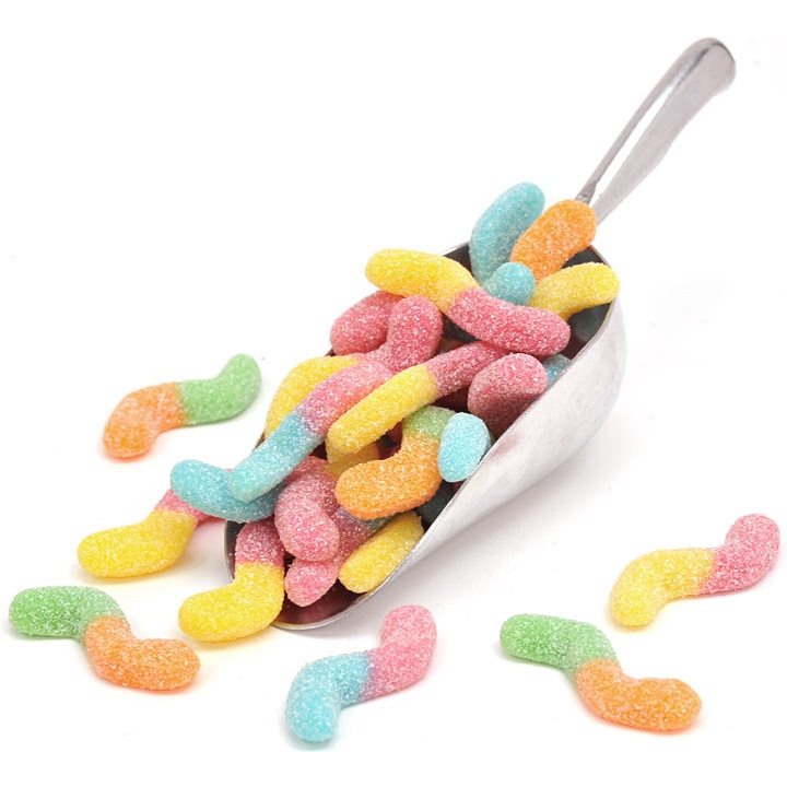 Kẹo dẻo Trolli Sour Glowworms 2GO hình sâu vị chua hủ 150gr