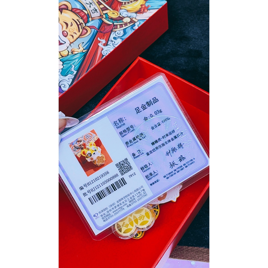 Móc treo chìa khóa hổ 24k mẫu mới 2022,Móc treo túi xách hổ may mắn 2022-Minh Tâm Jewelry