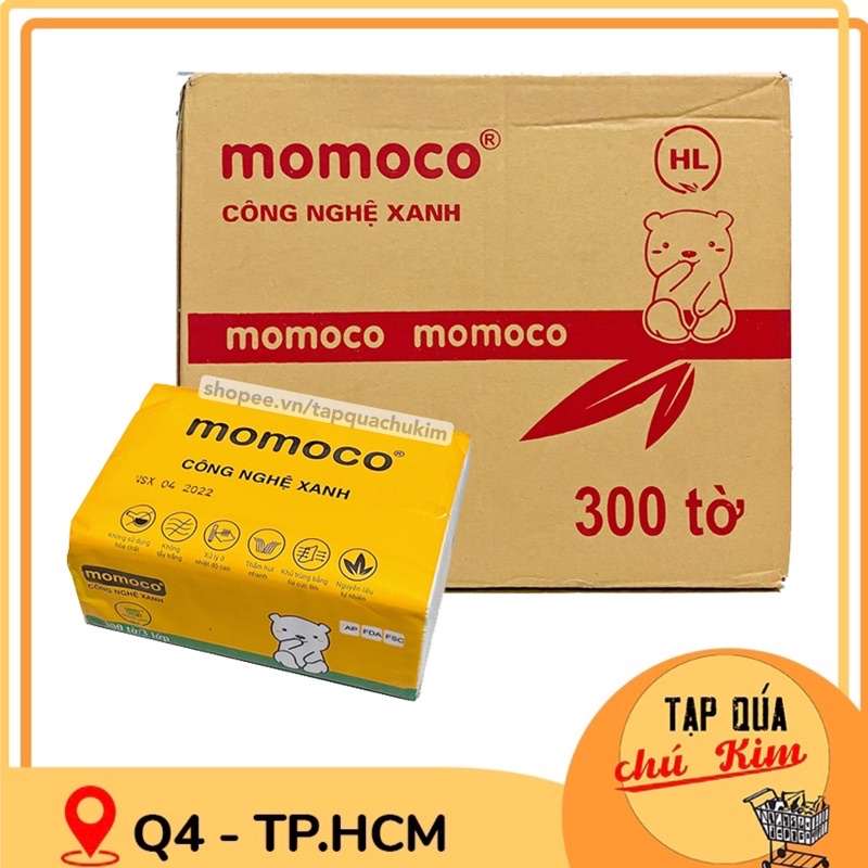 [GIÁ THÙNG] Khăn giấy gấu trắng MOMOCO 3 lớp (SỐ LƯỢNG TỐI THIỂU 30 GÓI) - tapquachukim