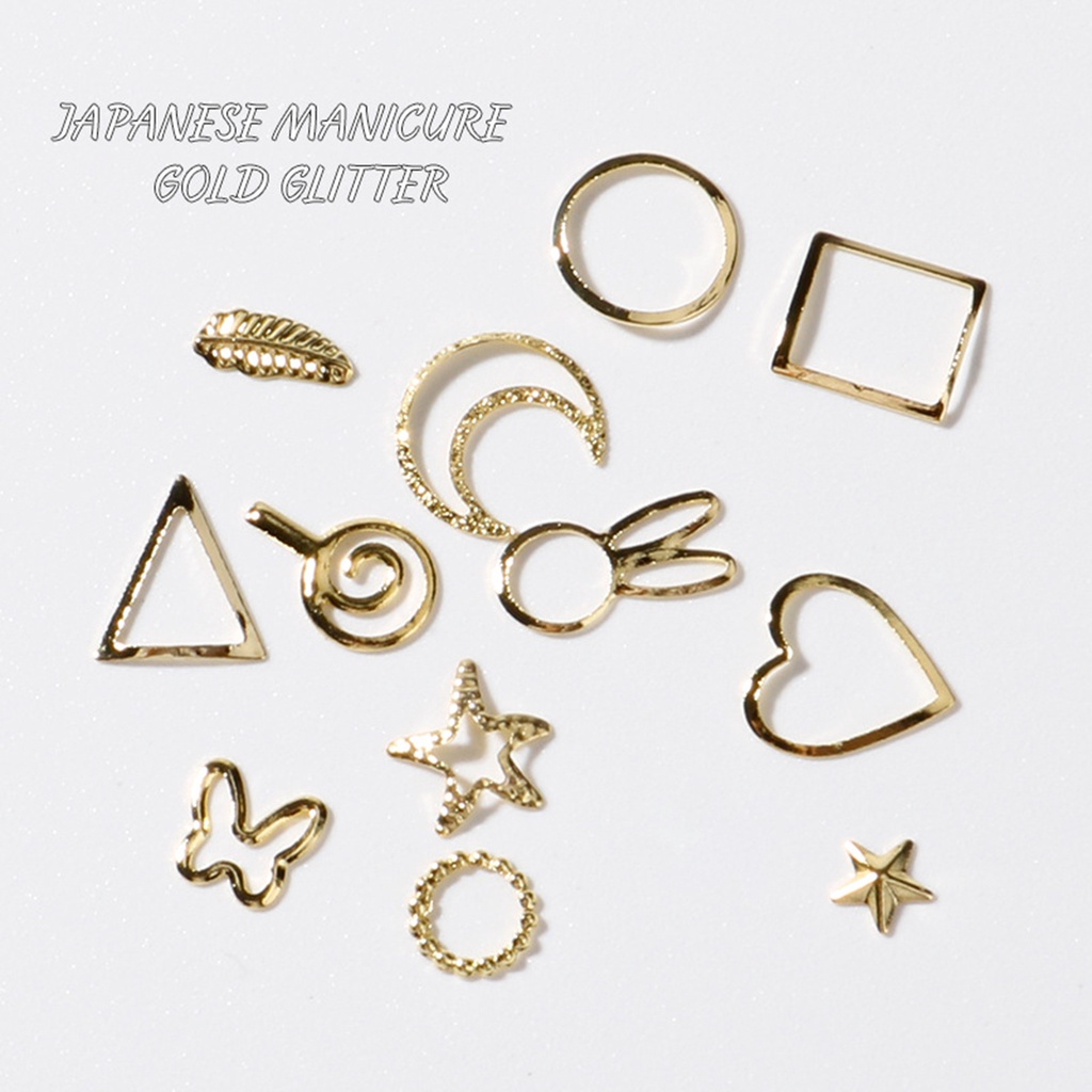 Set 100 Đinh Tán Kim Loại Tạo Hiệu Ứng 3D Không Phai Màu Trang Trí Móng