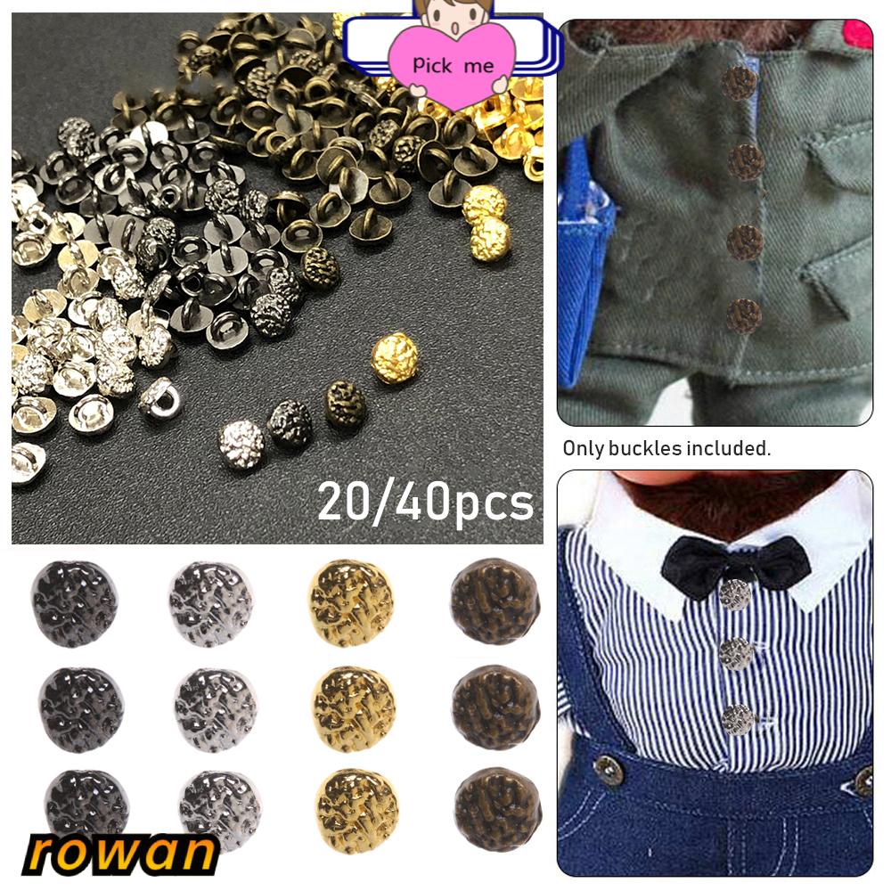 Set 20 / 40 Nút Áo Mini 4mm Nhiều Màu Cho Búp Bê