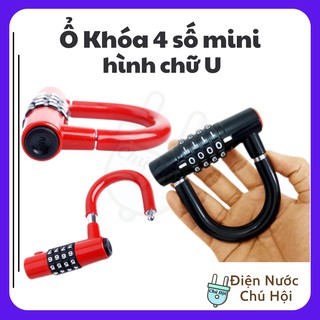 Ổ khóa 4 số mini hình chữ U (KMS04) Điện Nước Chú Hội