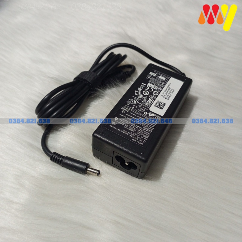 Sạc Laptop Dell 19.5V - 3.34a 65W Chân nhỏ (4.5mm x 3.0mm), Dùng cho Dell Inspiron, Vostro, Latitude - Tặng dây nguồn