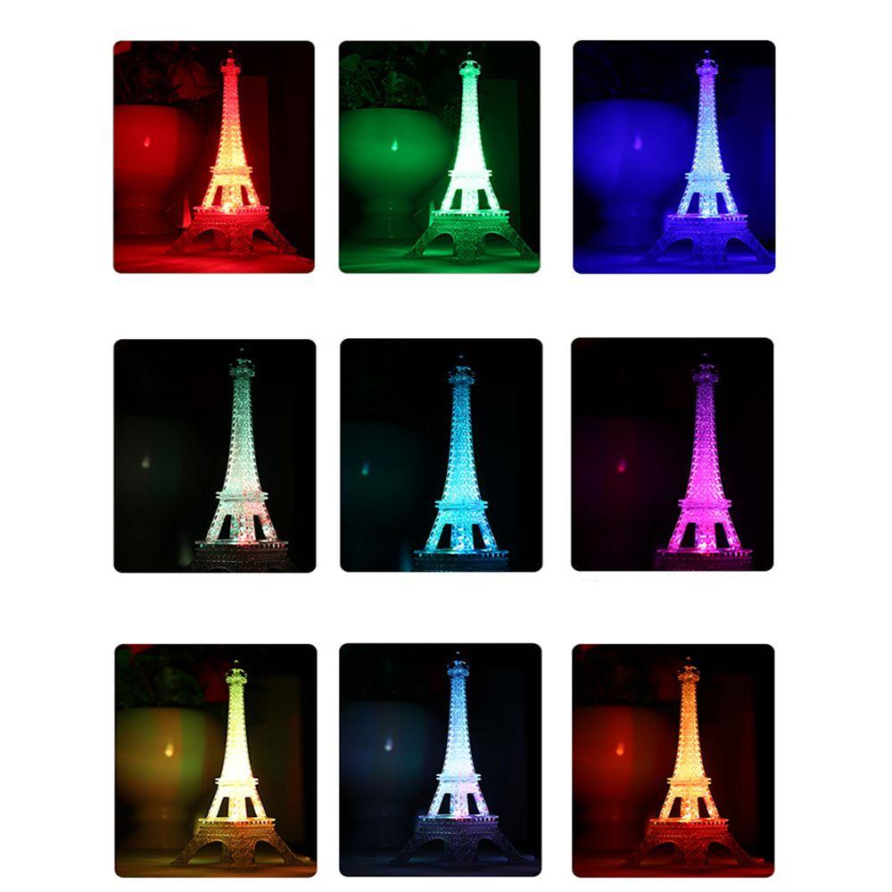 YIYU Đèn Ngủ Hình Tháp Eiffel Bằng Acrylic Nhiều Màu Thân Thiện Với Môi Trường